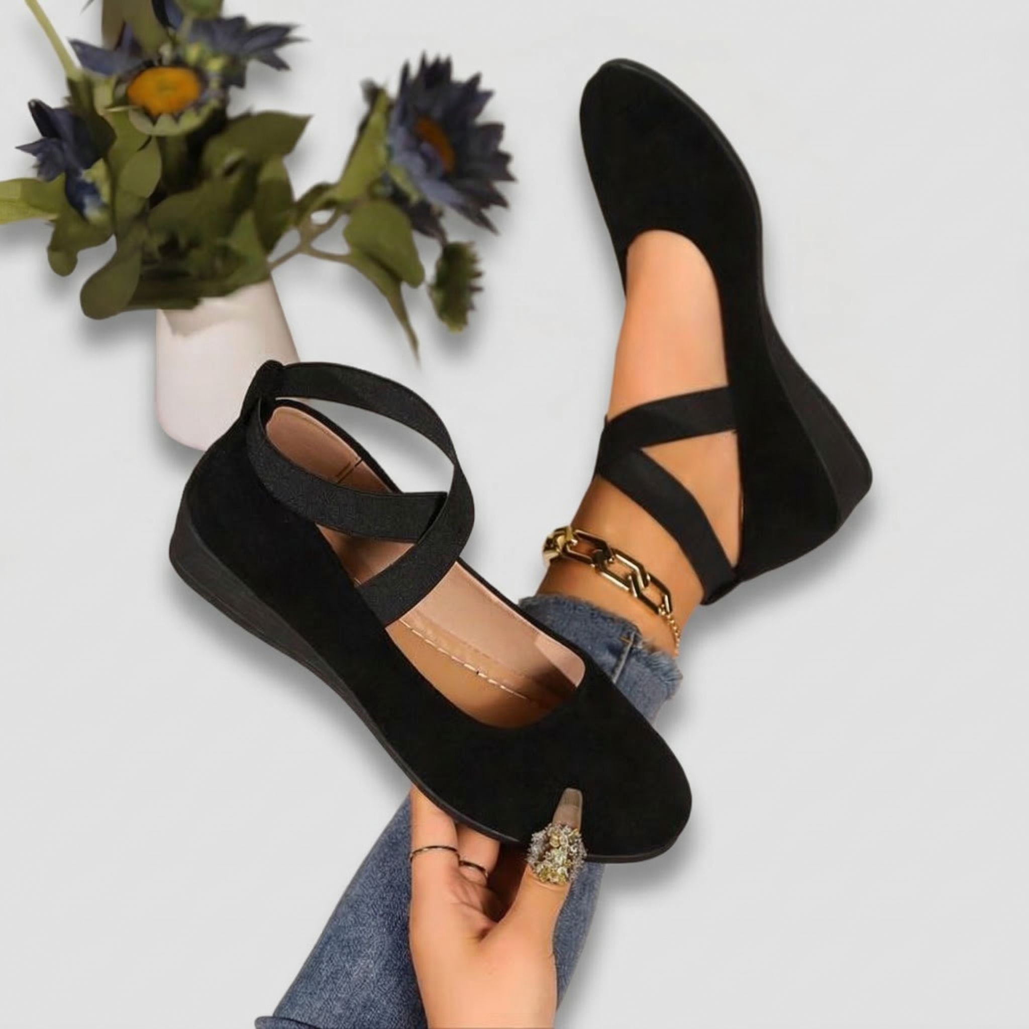 Delphine | Comfort Wedge Ballet Flats
