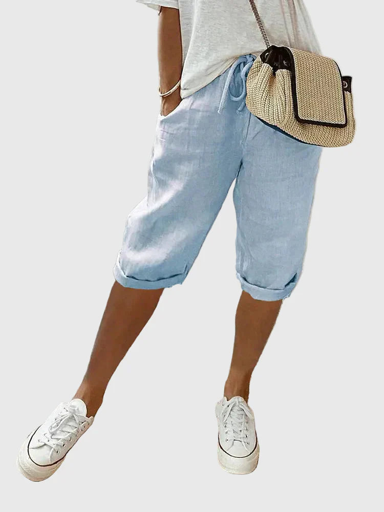 Grace | Light Cotton-Linen Shorts